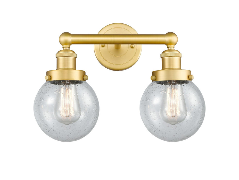 Innovations 616-2W-SG-G204-6 Two Light Bath Vanity, Satin Gold