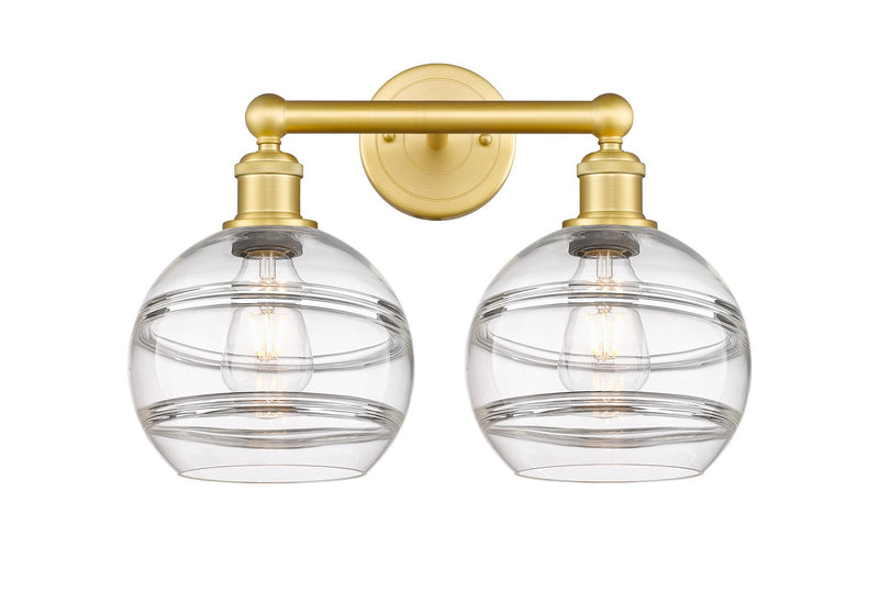 Innovations 616-2W-SG-G556-8CL Two Light Bath Vanity, Satin Gold