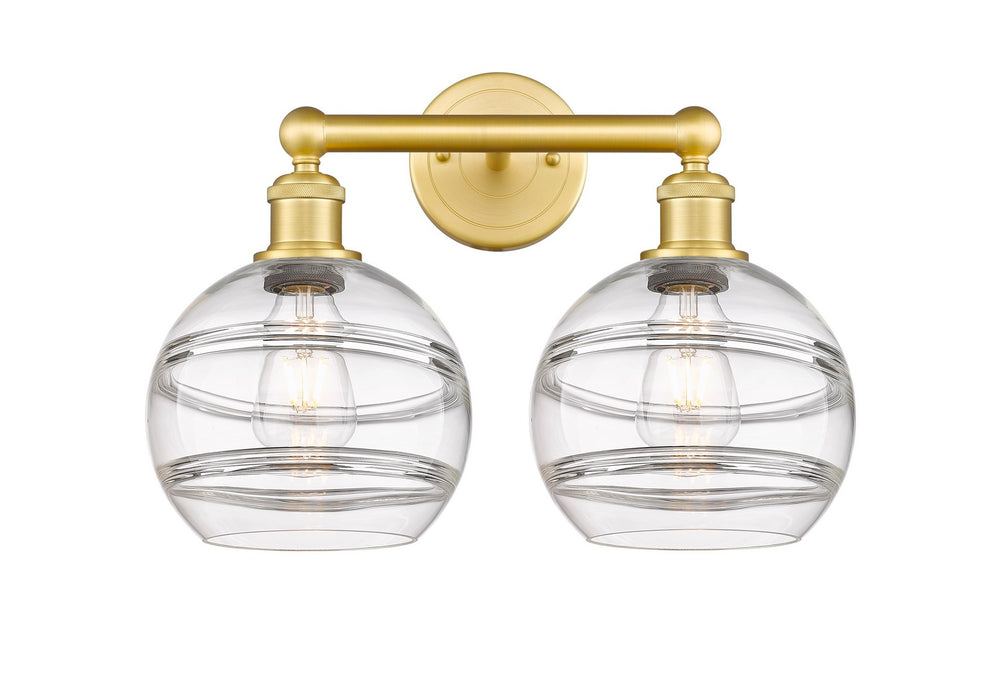 Innovations 616-2W-SG-G556-8CL Two Light Bath Vanity, Satin Gold
