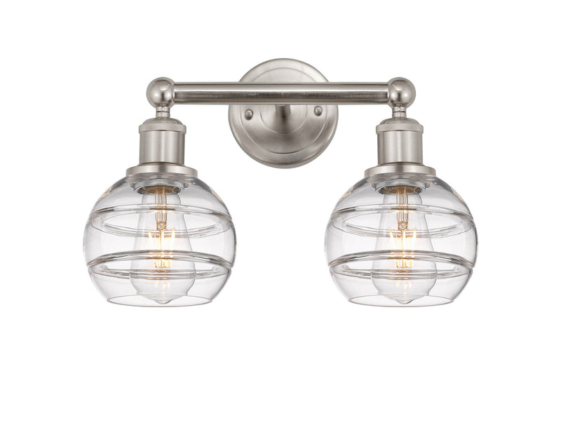 Innovations 616-2W-SN-G556-6CL Two Light Bath Vanity, Brushed Satin Nickel