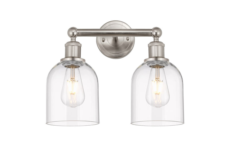Innovations 616-2W-SN-G558-6CL Two Light Bath Vanity, Brushed Satin Nickel