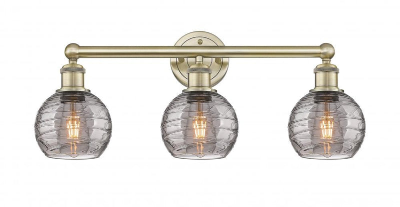Innovations 616-3W-AB-G1213-6SM Three Light Bath Vanity, Antique Brass