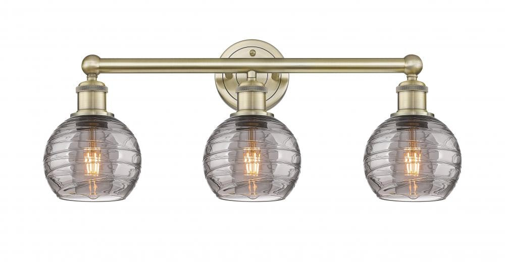 Innovations 616-3W-AB-G1213-6SM Three Light Bath Vanity, Antique Brass
