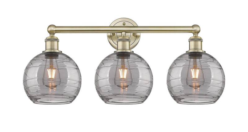 Innovations 616-3W-AB-G1213-8SM Three Light Bath Vanity, Antique Brass