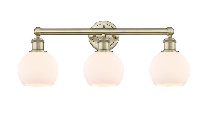 Innovations 616-3W-AB-G121-6 Three Light Bath Vanity, Antique Brass