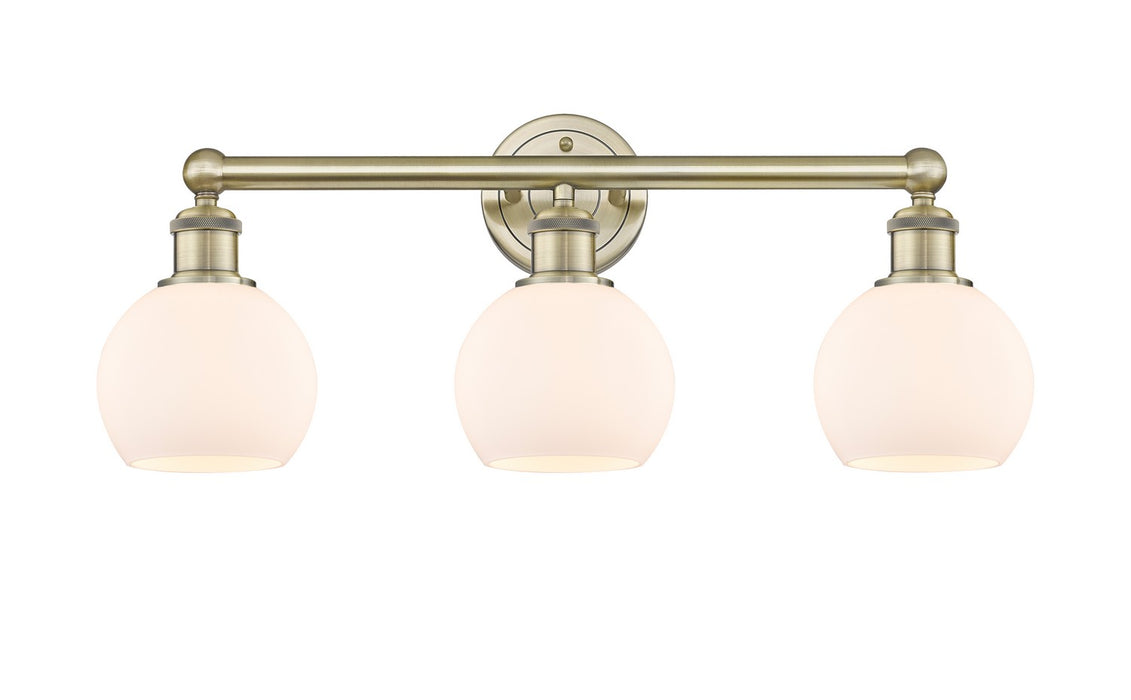 Innovations 616-3W-AB-G121-6 Three Light Bath Vanity, Antique Brass