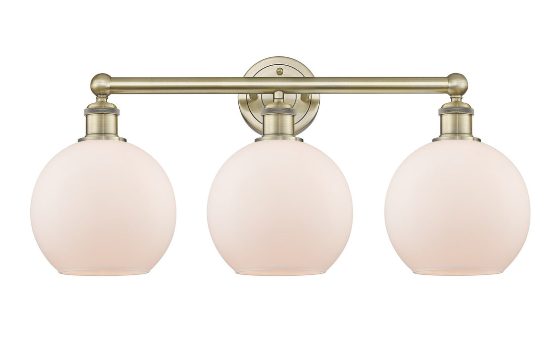 Innovations 616-3W-AB-G121-8 Three Light Bath Vanity, Antique Brass