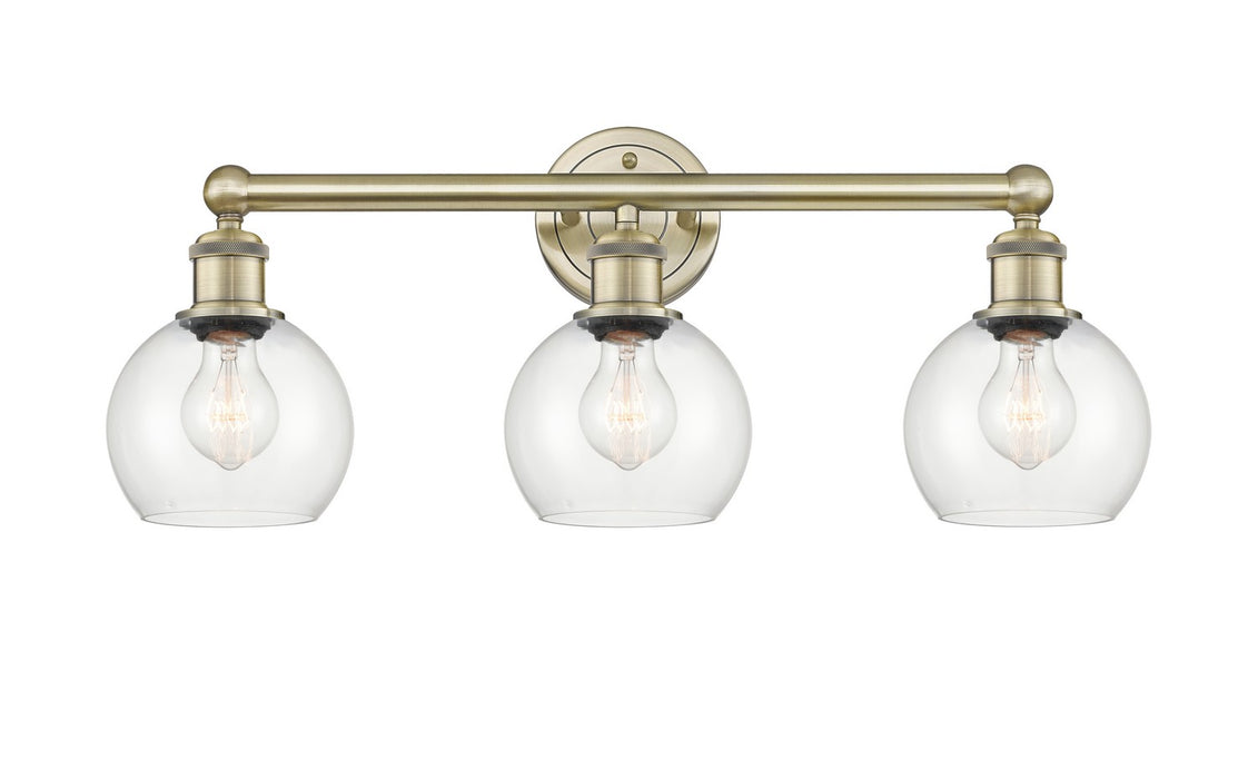 Innovations 616-3W-AB-G122-6 Three Light Bath Vanity, Antique Brass