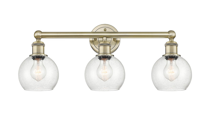 Innovations 616-3W-AB-G124-6 Three Light Bath Vanity, Antique Brass