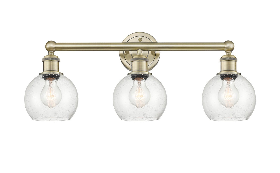 Innovations 616-3W-AB-G124-6 Three Light Bath Vanity, Antique Brass