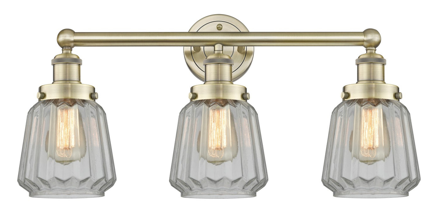 Innovations 616-3W-AB-G142 Three Light Bath Vanity, Antique Brass