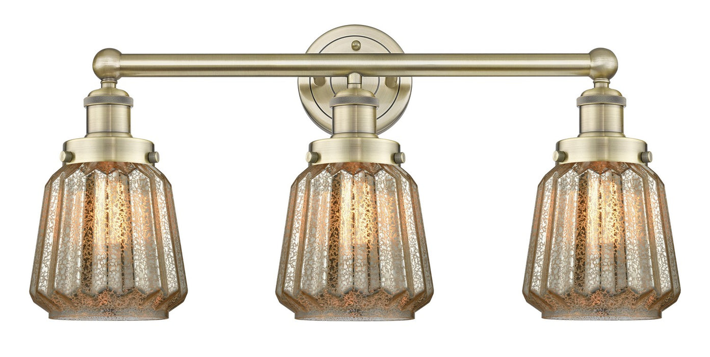 Innovations 616-3W-AB-G146 Three Light Bath Vanity, Antique Brass