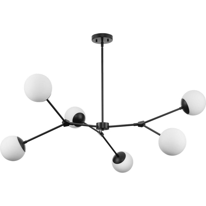 Progress Lighting P400378-31M Six Light Chandelier, Matte Black