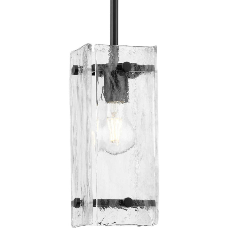 Progress Lighting P500434-31M One Light Pendant, Matte Black