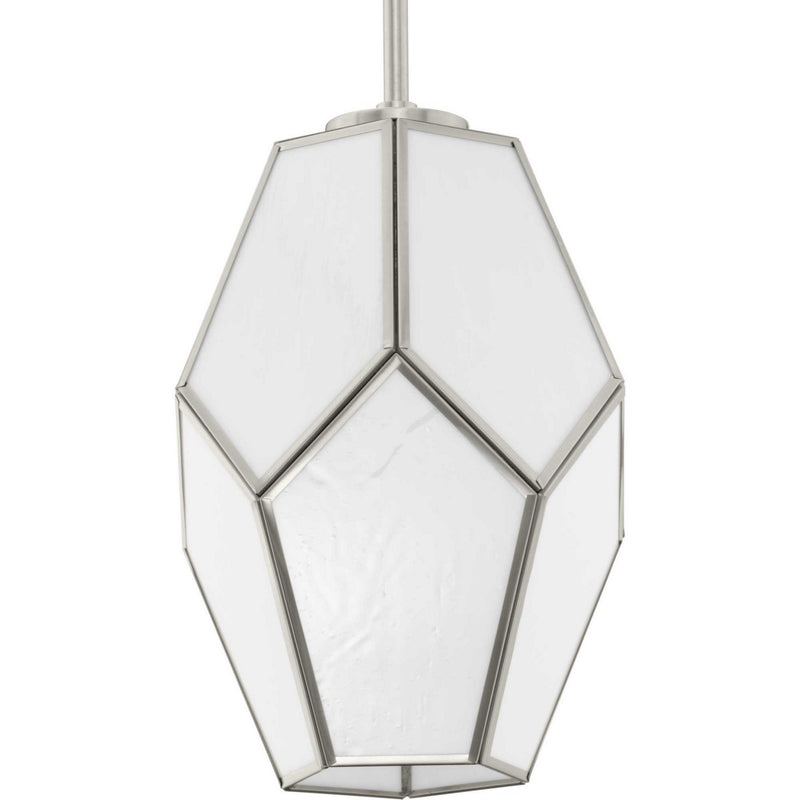 Progress Lighting P500435-009 One Light Pendant, Brushed Nickel