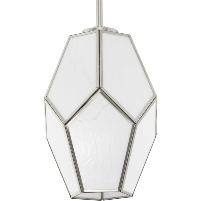 Progress Lighting P500435-009 One Light Pendant, Brushed Nickel