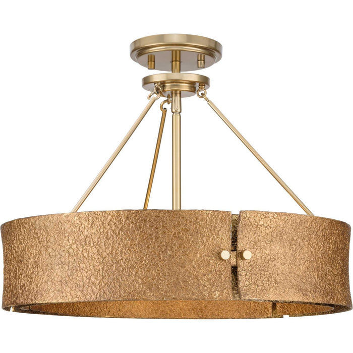 Progress Lighting P500437-205 Four Light Pendant, Soft Gold