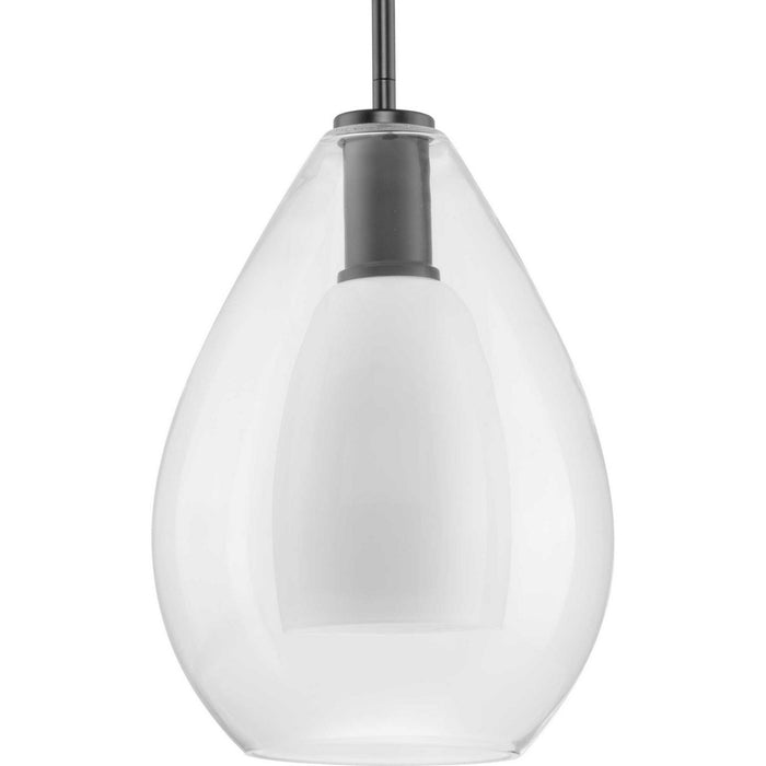 Progress Lighting P500438-31M One Light Pendant, Matte Black