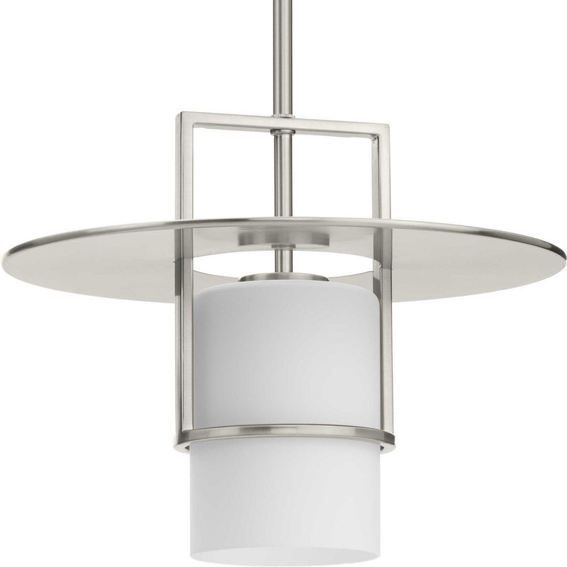 Progress Lighting P500446-009 One Light Pendant, Brushed Nickel