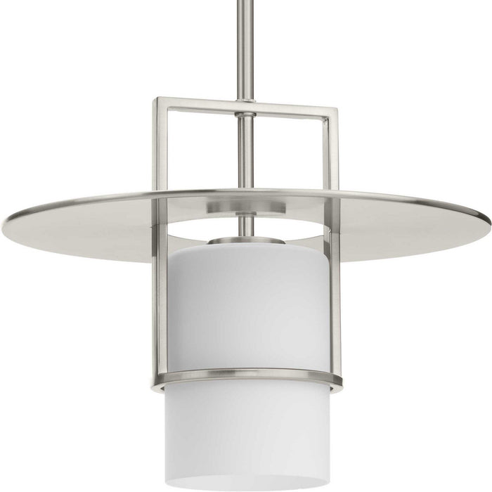 Progress Lighting P500446-009 One Light Pendant, Brushed Nickel