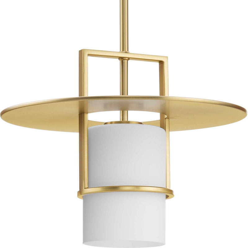 Progress Lighting P500446-109 One Light Pendant, Brushed Bronze
