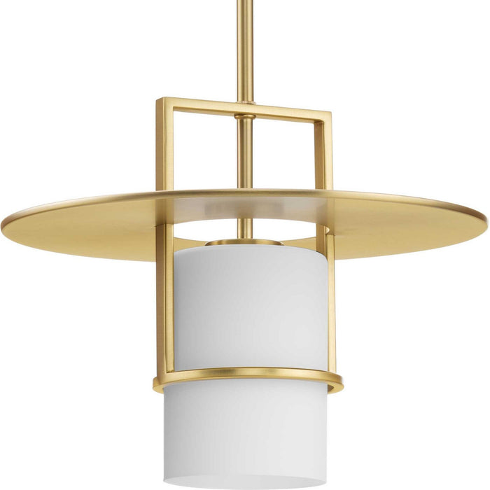 Progress Lighting P500446-109 One Light Pendant, Brushed Bronze