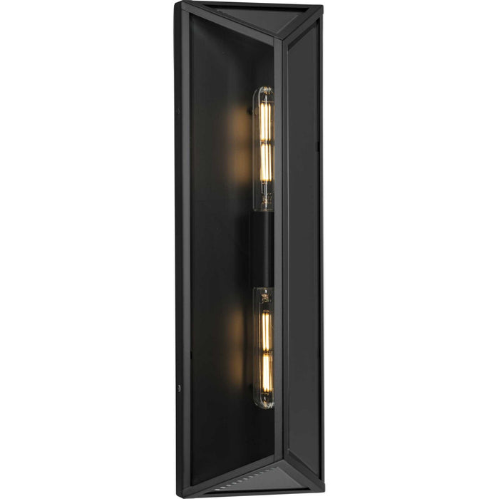 Progress Lighting P560360-31M Two Light Outdoor Wall Lantern, Matte Black