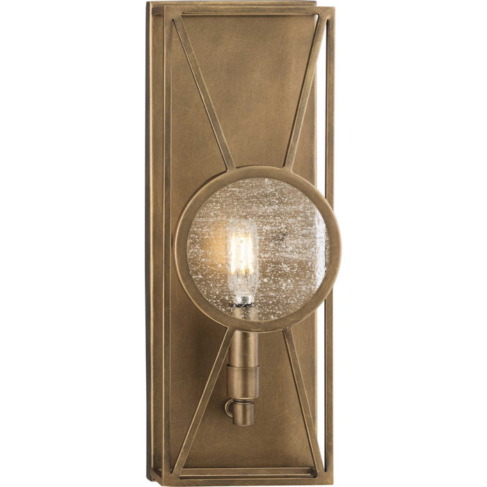 Progress Lighting P710076-196 One Light Wall Sconce, Aged Bronze