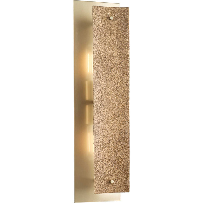 Progress Lighting P710122-205 Two Light Wall Bracket, Soft Gold