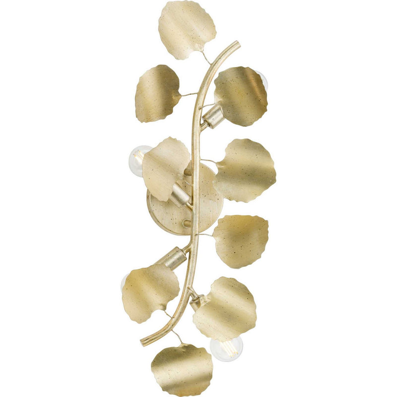 Progress Lighting P710123-176 Four Light Wall Bracket, Gilded Silver