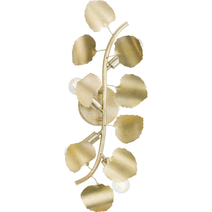 Progress Lighting P710123-176 Four Light Wall Bracket, Gilded Silver
