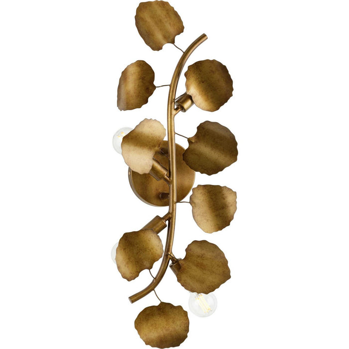 Progress Lighting P710123-204 Four Light Wall Bracket, Gold Ombre