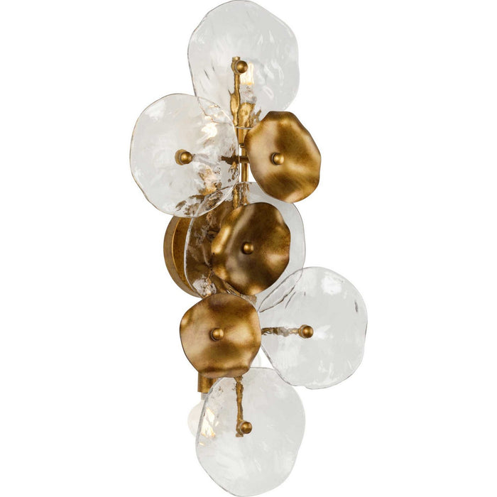 Progress Lighting P710124-204 Four Light Wall Sconce, Gold Ombre