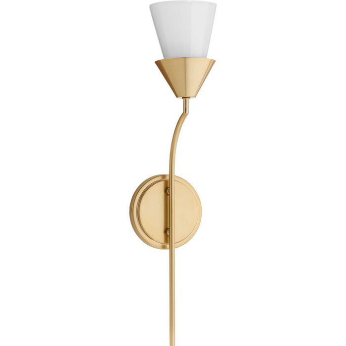 Progress Lighting P710127-205 One Light Wall Bracket, Soft Gold