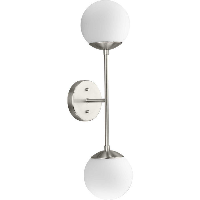 Progress Lighting P710130-009 Two Light Wall Bracket, Brushed Nickel