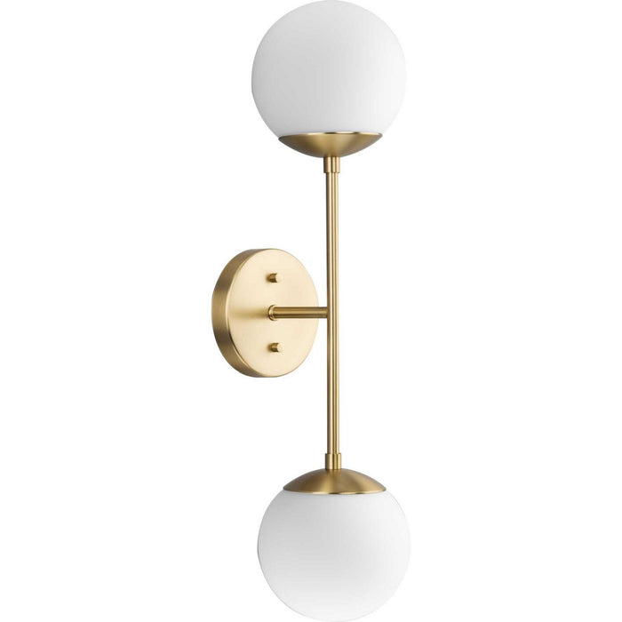 Progress Lighting P710130-109 Two Light Wall Bracket, Brushed Bronze