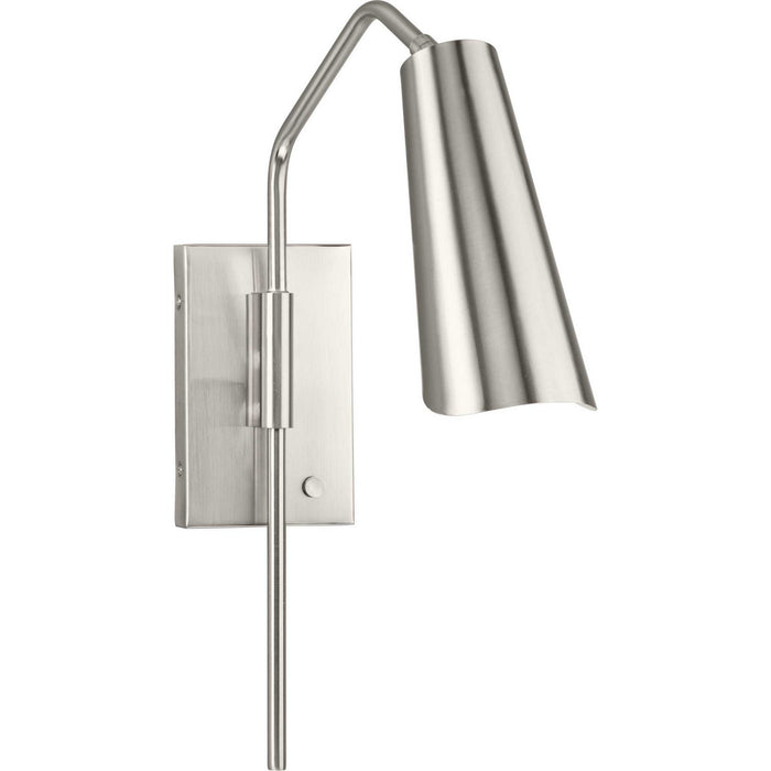 Progress Lighting P710131-009 One Light Wall Bracket, Brushed Nickel