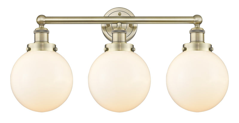 Innovations 616-3W-AB-G201-8 Three Light Bath Vanity, Antique Brass