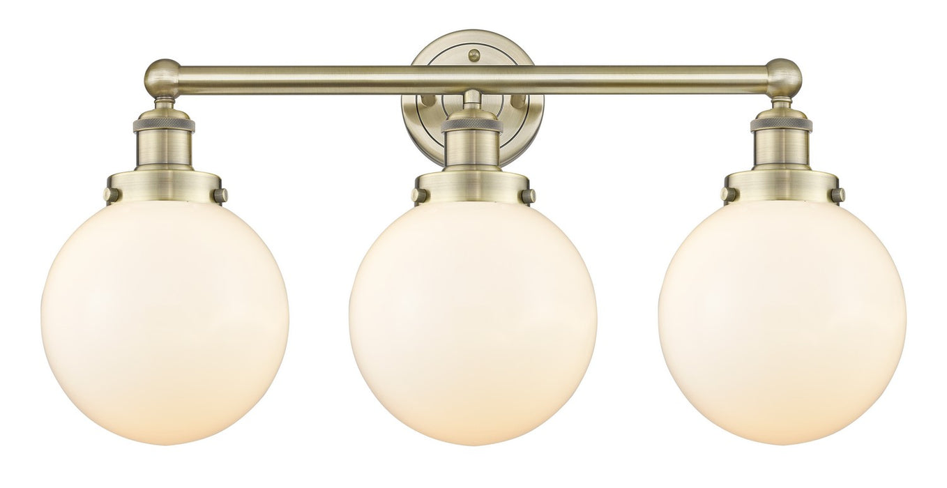 Innovations 616-3W-AB-G201-8 Three Light Bath Vanity, Antique Brass