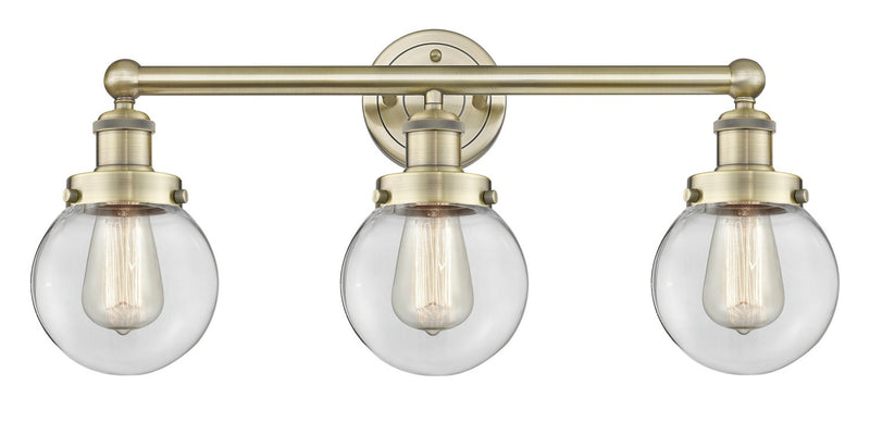 Innovations 616-3W-AB-G202-6 Three Light Bath Vanity, Antique Brass