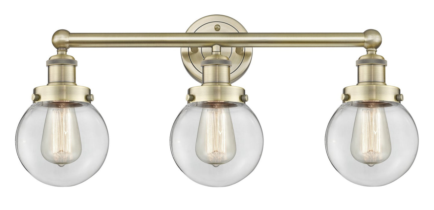 Innovations 616-3W-AB-G202-6 Three Light Bath Vanity, Antique Brass