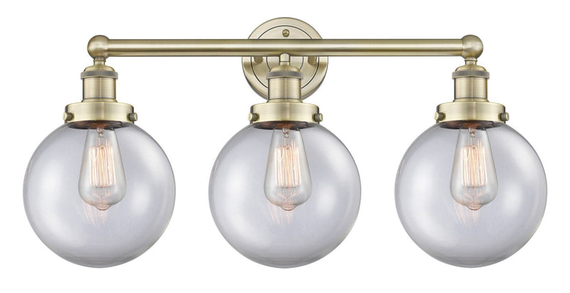 Innovations 616-3W-AB-G202-8 Three Light Bath Vanity, Antique Brass