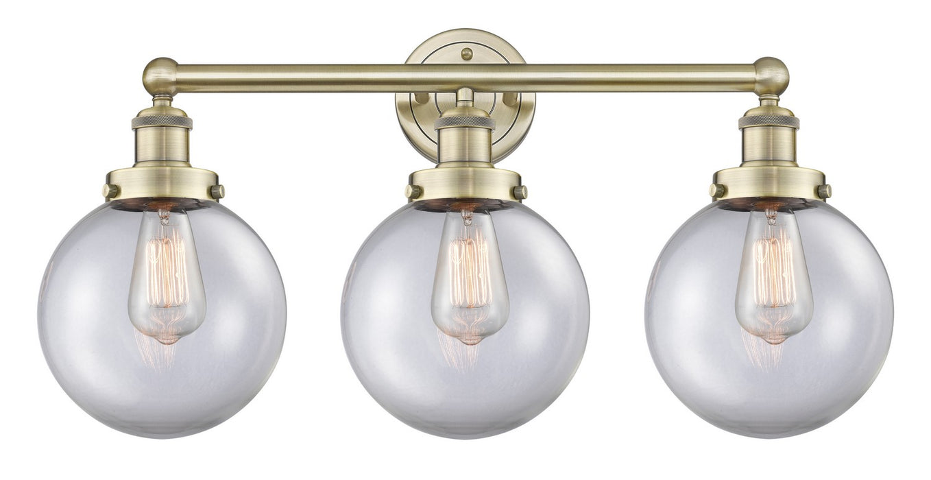 Innovations 616-3W-AB-G202-8 Three Light Bath Vanity, Antique Brass