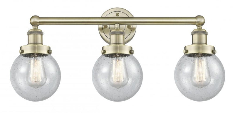 Innovations 616-3W-AB-G204-6 Three Light Bath Vanity, Antique Brass