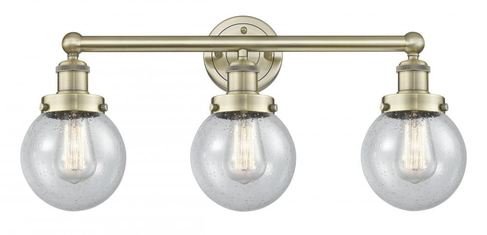 Innovations 616-3W-AB-G204-6 Three Light Bath Vanity, Antique Brass