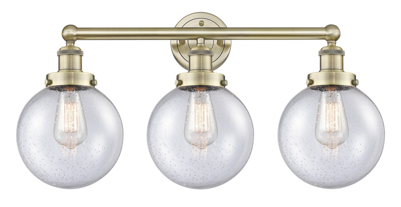 Innovations 616-3W-AB-G204-8 Three Light Bath Vanity, Antique Brass