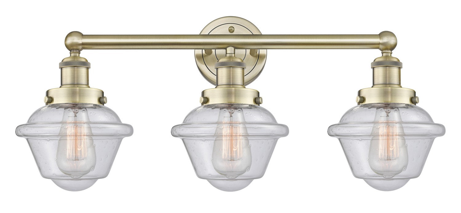 Innovations 616-3W-AB-G534 Three Light Bath Vanity, Antique Brass