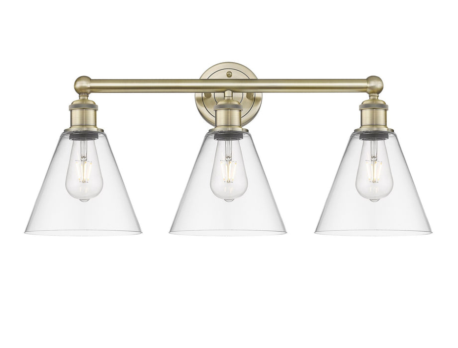 Innovations 616-3W-AB-GBC-82 Three Light Bath Vanity, Antique Brass
