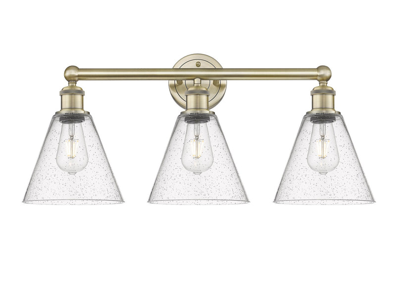 Innovations 616-3W-AB-GBC-84 Three Light Bath Vanity, Antique Brass
