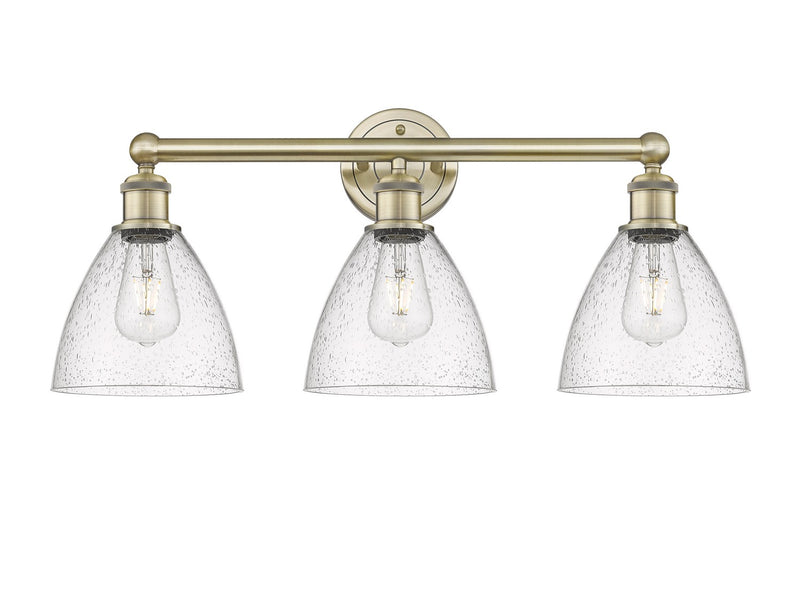 Innovations 616-3W-AB-GBD-754 Three Light Bath Vanity, Antique Brass